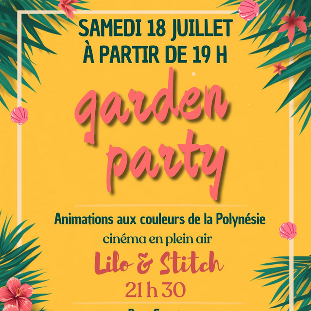 Vibrant Polynesian Garden Party Invitation